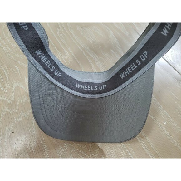Wheels Up Aviation Private Jet Co. Golf Visor Strap Back Polyester Grey OSFA - Picture 6 of 9
